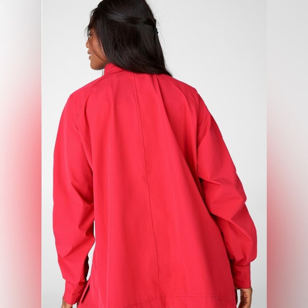 Fabletics Giana Jacket II Red Persimmon Water Resistant Size Large - Picture 2 of 11